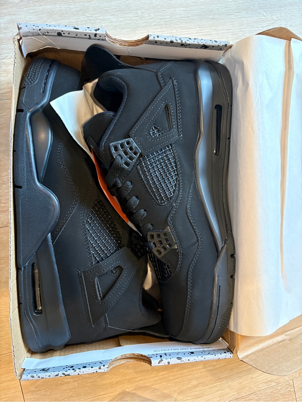 Nike Black and Orange Men's Retro Basketball Sneakers